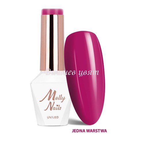 Molly Nails 326 La Vie en Rouge Filtry Pink LED/UV HEMA/Di-HEMA Free - Гел лак 8g.